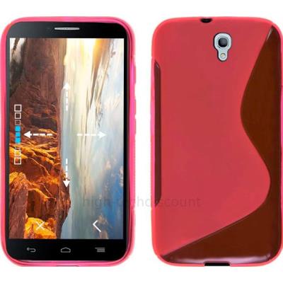 Housse etui coque silicone gel fine pour Alcatel One Touch Idol 2 6037 + film ecran - ROSE
