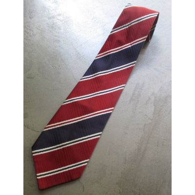 retro cravate ancienne rockabilly bleu blanc rouge bande en diagonaleold