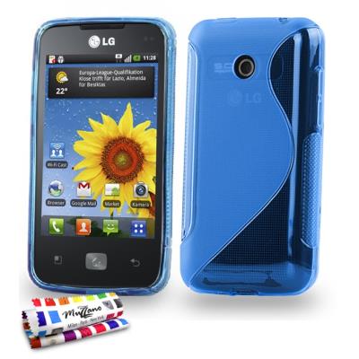 Coque Souple ORIGINALE Ultra Fine Bleu , Le S,  Premium de MUZZANO pour LG E510