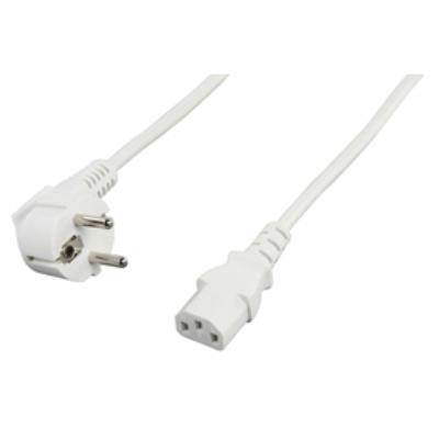 Valueline cable-703w-5.0 câble dalimentation schuko coudé iec320 c13 5 m blanc
