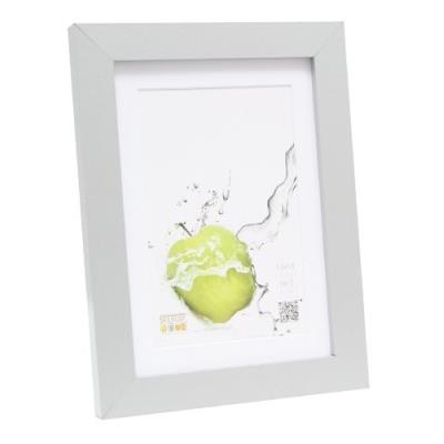 Deknudt frames s66kd1-p1-20.0x25.0 basic cadre photo avec passe-partout bois mdf argenté 28,6 x 23,5 x 1,5 cm