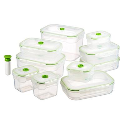 Vacuumsaver fls10 flavia lot de 10 boîtes de mise sous vide de taille différente + pompe