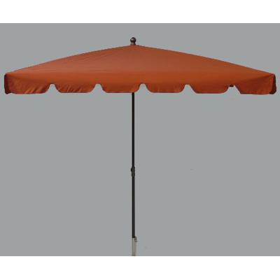 Parasol rectangulaire centré coloris Terracotta - Dim : H 250 x D 240 x 160/4 cm-PEGANE-