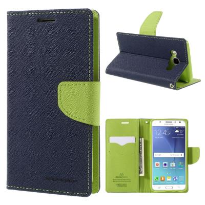 Etui en PU MERCURY GOOSPERY Fancy Diary pour Samsung Galaxy J5 (2016) - Bleu
