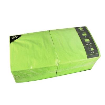 Papstar lot de 20 serviettes, 330 x 330 mm, 3 couches, vert pomme