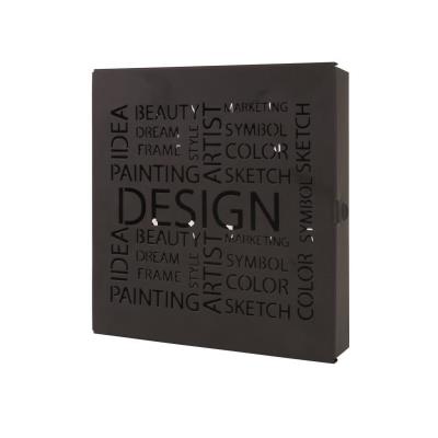 Haku möbel 44525 boîte à clés acier noir 5 x 22 x 24 cm