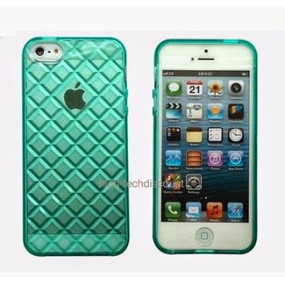 Housse etui coque gel diamant BLEU CLAIR pour Apple iPhone 5 5S 5G + film ecran