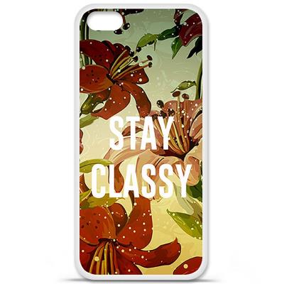 Coque en silicone imprimée compatible Apple iPhone 5C Stay classy