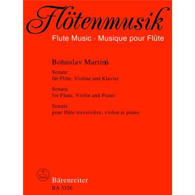 Partitions classique BARENREITER MARTINU BOHUSLAV - SONATE - FLUTE, VIOLON, PIANO Musique de chambre