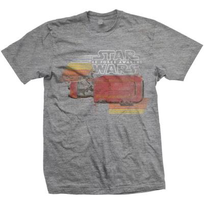 Star Wars Episode VII - T-Shirt Rey Speeder Retro (S)