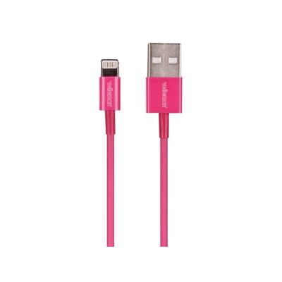 Câble lightning (8 broches, mâle) vers usba a - magenta - 1 m velleman pcmp65m