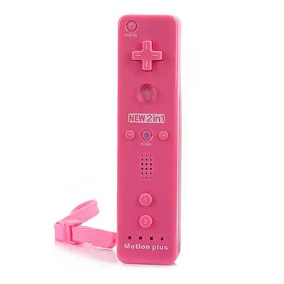 Télécommande Wiimote plus (Motion plus inclus) pour Nintendo Wii et Wii U - Rose - Straße Game ®