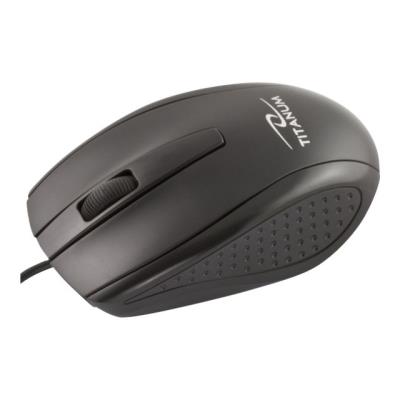 Titanum MARLIN - muis - USB - zwart