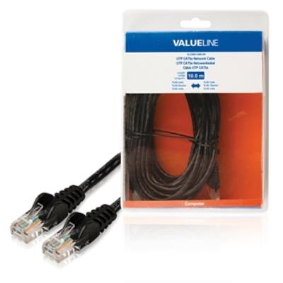 Câble réseau utp cat5e à connecteur rj45 mâle vers rj45 mâle 10,0 m noir valueline