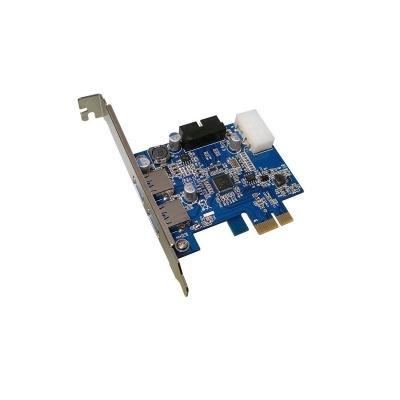 Carte Contrôleur USB 3.0 Sur Port PCI-E - NEC 2 Ports externes sur Equerre + 2 Ports internes sur connecteur 19 points