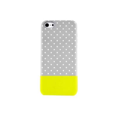 KAJSA coque rigide motif Pois gris et jaune pour iPhone 5C