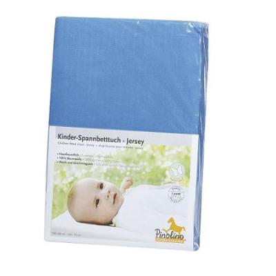 Pinolino - Drap housse bleu pour lit bébé enfant 120x60cm ou 140x70cm