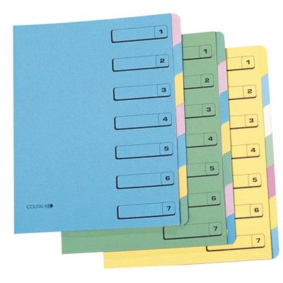 Trieur Carte Simple 7 Cases Bleu