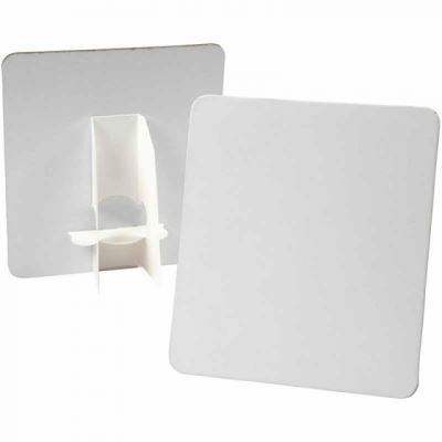 Creotime assiette de présentation blanche 17x19 cm 5 pièces