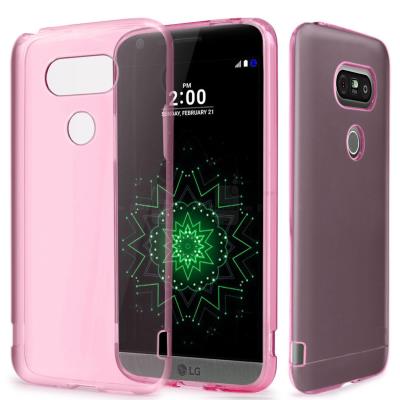 LG G5 Etui Housse Coque de protection Ultra Fine Silicone TPU Gel Pour LG G5 (Jelly - Rose)