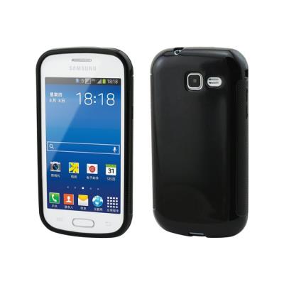 Muvit miniGel - Achterzijde behuizing voor mobiele telefoon - zwart - voor Samsung Galaxy Trend Lite