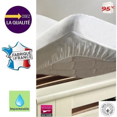 Alèse protège-matelas 180 x 200 cm imperméable 100% coton France