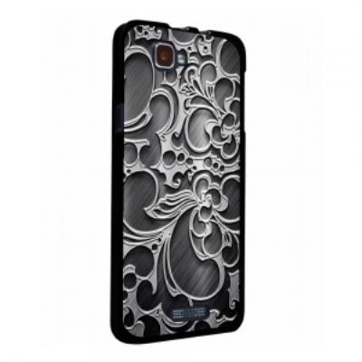 Coque rigide noire Wiko Rainbow avec impression Motifs Arabesque noire
