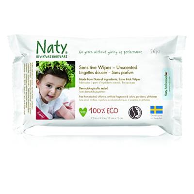 Naty 12 packs de 56 lingettes douces ecologiques sans parfum