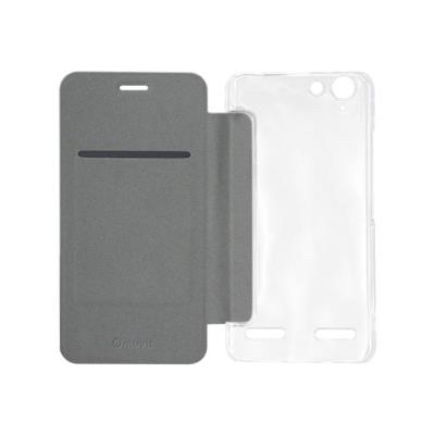Muvit Folio - Flip cover voor mobiele telefoon - zwart - voor Lenovo K5