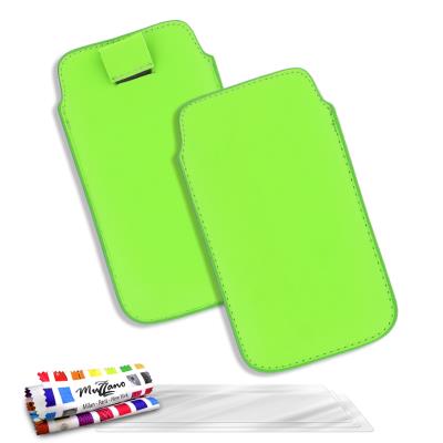 Etui ORIGINAL Vert , Le Sweep,  de MUZZANO pour SAMSUNG I9100 + 3 Films de Protection Ecran UltraClear Pour SAMSUNG I9100