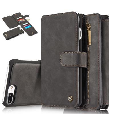 Etui en PU ME pour iPhone 7 plus - 14 Detachable 2 en 1 Split - Noir