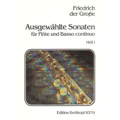 Partitions classique EDITION BREITKOPF FRIEDRICH DER GROSSE - AUSGEWAHLTE SONATEN, HEFT 1 - FLUTE, PIANO Flûte traversière
