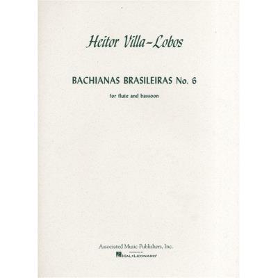 Partitions classique SCHIRMER HEITOR VILLA-LOBOS - BACHIANAS BRASILEIRAS NO.6 FLT BOO - FLUTE Flûte traversière