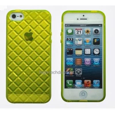 Housse etui coque gel diamant JAUNE pour Apple iPhone 5 5S 5G + film ecran