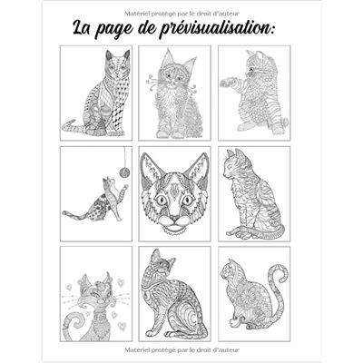 livre de coloriage mandala chat pour enfants et adultes. 3123751