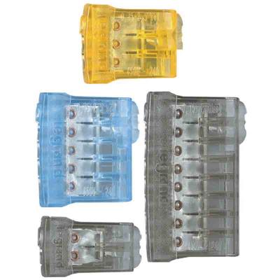 Borne de connexion Nylbloc auto pour fils rigides - kit 9 bornes assorties