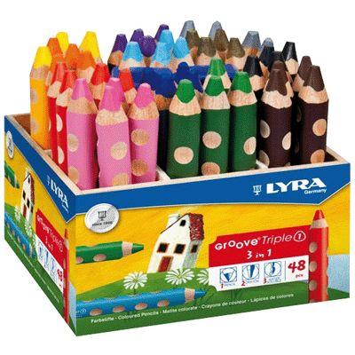 Omyacolor - Crayons De Couleur Gros Module ( Pot De 48 ) + 2 Taille-crayons