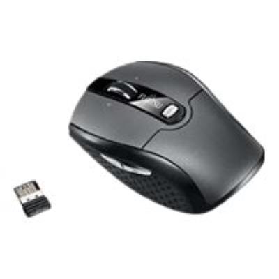 Fujitsu WI610 - muis - 2.4 GHz - zilverzwart