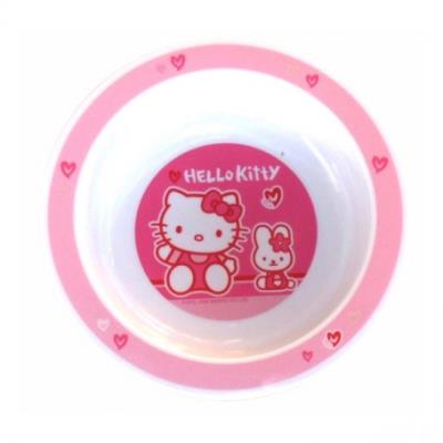 Assiette creuse hello kitty rose et blanc