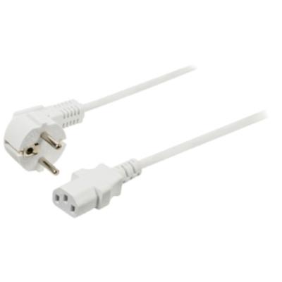 Câble dalimentation schuko mâle coudé - iec-320-c13 10.0 m blanc valueline
