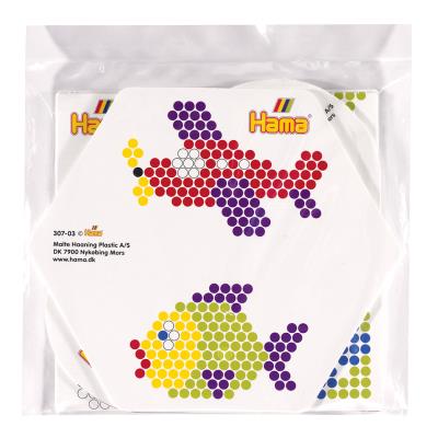 Cartes de modèles en couleur pour perles hama midi : poisson et avion hama
