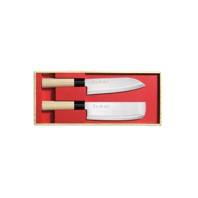 Coffret 2 couteaux japonais JAKU : Nakiri + Santoku