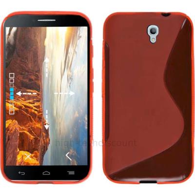 Housse etui coque silicone gel fine pour Alcatel One Touch Idol 2 6037 + film ecran - ROUGE