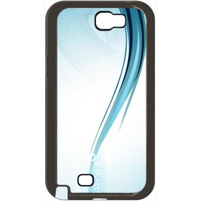 Coque samsung note 2 forme bleu arrondi