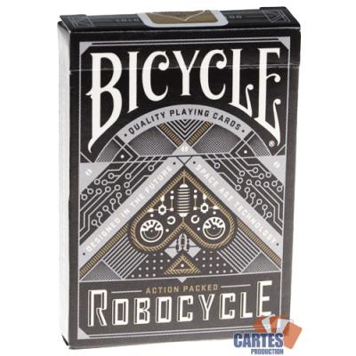 Jeu de 54 cartes : BICYCLE Robocycle Noir