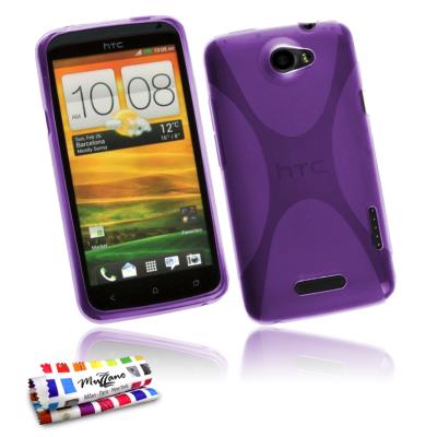 Coque Souple ORIGINALE Ultra Fine Violet , Le X,  Premium de MUZZANO pour HTC ONE X