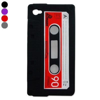 Protection iphone 4 apparence cassette audio gris