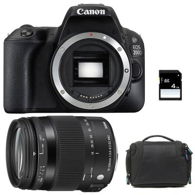 CANON eos 200d + sigma 18-200 macro os hsm contemporary + sac + sd 4go