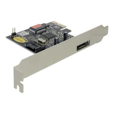 DeLOCK PCI Express controller card 1x eSATA, 1x SATA - contrôleur de stockage - SATA 3Gb/s / eSATA 3Gb/s - PCIe x1