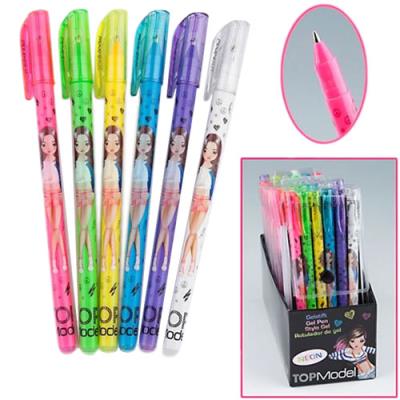 Etui de 6 stylos gel Top Model Néon